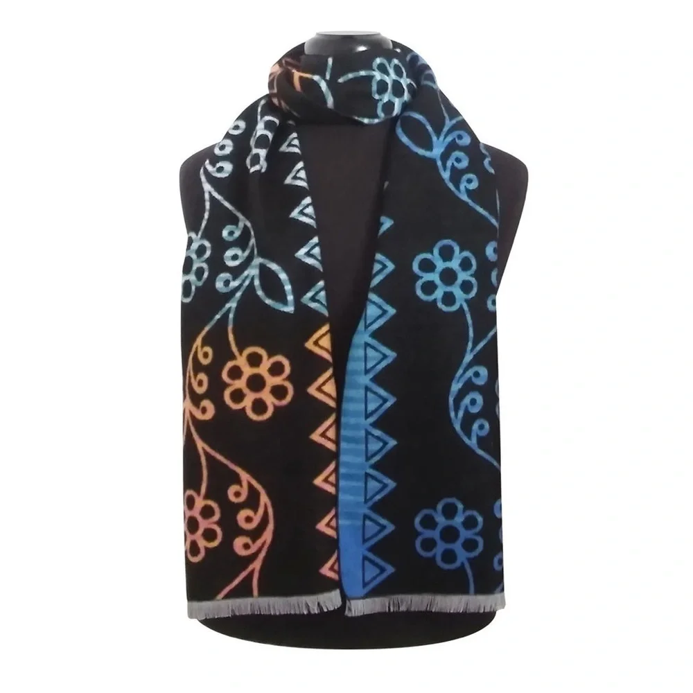 Native Northwest Mother Earth Brushed Silk Scarf 12” x 70“